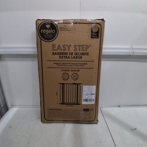 REGALO EASY STEP EXTRA WIDE BABY GATE - 30" X 29"-49" - WHITE (MODEL: 1164 EW DS) image 5