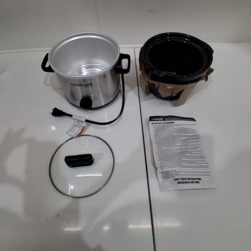 CROCKPOT STAINLESS STEEL SLOW COOKER WITH HIGH, LOW, AND WARM HEAT SETTINGS - 2QT - SILVER - (MODEL: CPSCRM20-S) image 3
