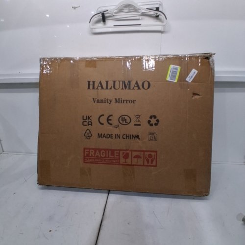 HALUMAO SMART TOUCH DIMMABLE VANITY MIRROR WITH 3 COLOUR LIGHTS AND USB CHARGING PORT - 31.5" X 23.6"- WHITE /GOLD image 5