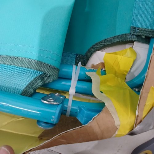 COLORSOUL ADJUSTABLE 4-POSITION BEACH LOUNGE CHAIR - 300 LBS CAP - BLUE image 3
