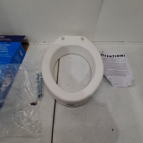 CAREX HEALTH BRANDS 3.5" TOILET SEAT ELEVATOR 300LBS CAPACITY- ELONGATED (MODEL: B30800) image 2