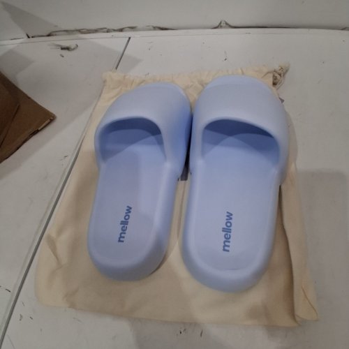 UNISEX MELLOW CLOUD SLIDES WITH THICK SHOCK ABSORBING SOLE - MENS 10-11 / WOMEN'S 12-13 - LIGHT BLUE image 2