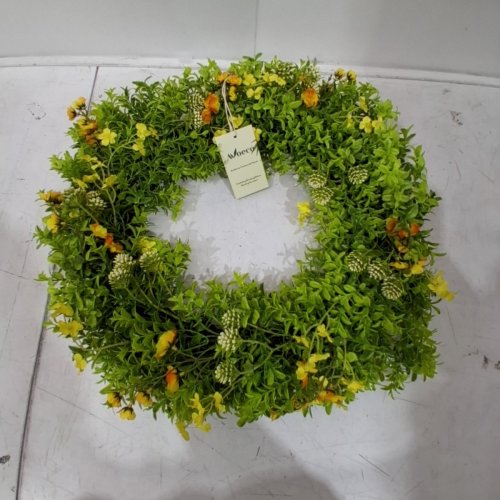 AVOECO ARTIFICIAL WREATH SPRING & SUMMER DECORATIVE WREATH FOR DOOR DECOR - 21" - WILDFLOWER (MODEL: A-BXD-WR) image 2