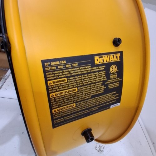 DEWALT 3 SPEED ADJUSTABLE INDUSTRIAL DRUM FAN - 18" 120V - (MODEL - DXF184) image 6