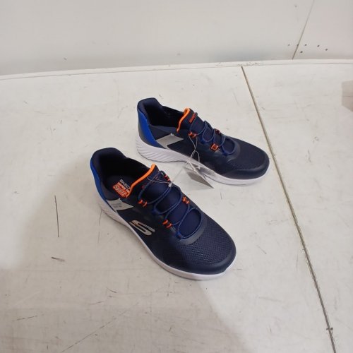 BOYS SKETCHERS BOUNDER-BRISK BURST SNEAKER - SIZE 3 - BLUE/ORANGE (STYLE: 2001661) image 3