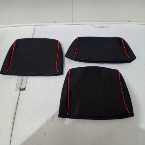 HUIDASOURCE REAR SEAT COVERS FOR TOYOTA TUNDRA 2014-2021 - BLACK/RED (MODEL: TUN03) image 4
