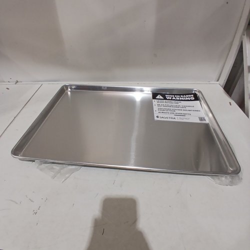 SAGETRA PERFORATED ALUMINUM BUN TRAY - 26" X 18" - SILVER image 2