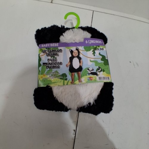 TODDLER PALAMON LIL' STINKER SKUNK COSTUME - 6-12 MONTHS - BLACK/WHITE image 2