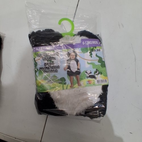 TODDLER PALAMON LIL' STINKER SKUNK COSTUME - 6-12 MONTHS - BLACK/WHITE image 3