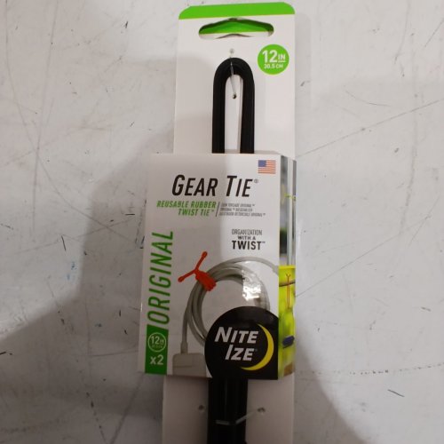 2(2PC) NITE IZE REUSABLE RUBBER TWIST TIES - 12" - BLACK (MODEL: GT12-01-R3) image 4