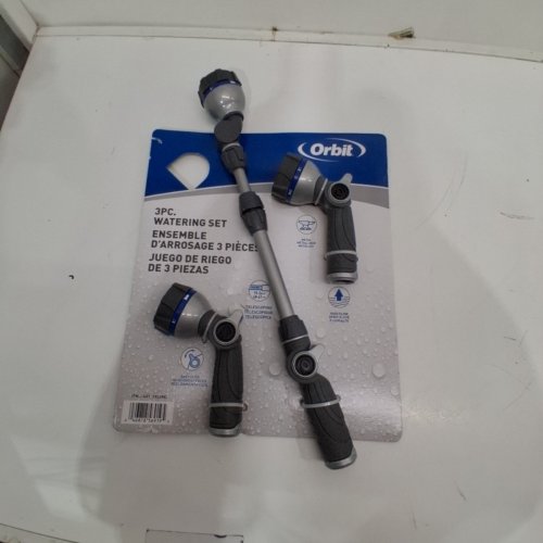 3PC ORBIT MULTI-PATTERN WATERING NOZZLES WITH TELESCOPIC WAND - 19" TO 24" - BLUE/GREY (MODEL: 1933983) image 2