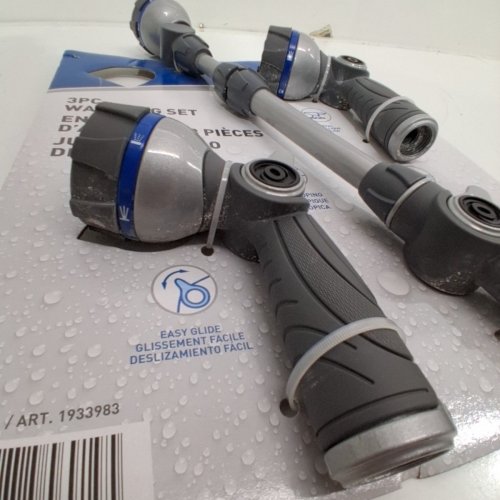3PC ORBIT MULTI-PATTERN WATERING NOZZLES WITH TELESCOPIC WAND - 19" TO 24" - BLUE/GREY (MODEL: 1933983) image 4