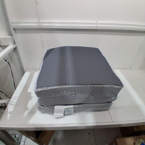 IULULU TRI FOLDING MEMORY FOAM MATTRESS WITH REMOVABLE COVER - 75" X 25" X 4" - GREY image 4