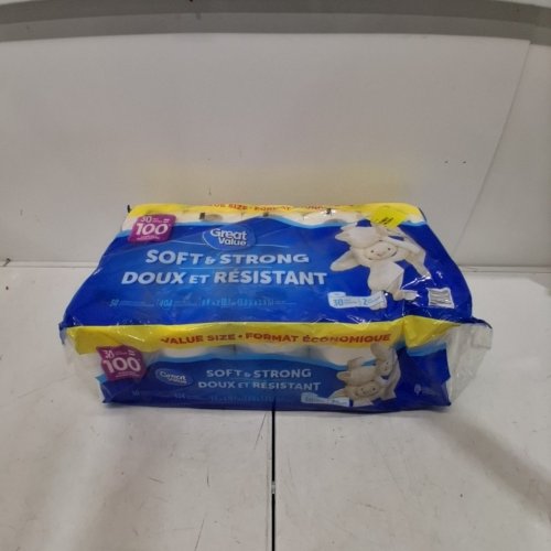 30PK GREAT VALUE SEPTIC SAFE TOILET PAPER - 30 FAMILY SIZED ROLLS, EQUIVALENT TO 100 REGULAR SIZED ROLLS - WHITE (MODEL:31736486) image 2