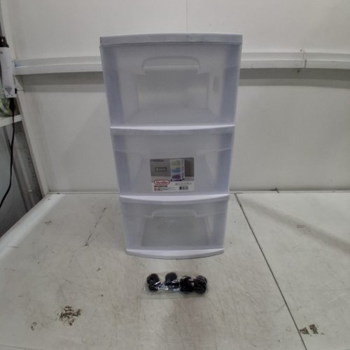 STERILITE BASIC 3-DRAWER CART TOWER - 24" X 14" - WHITE (MODEL: 2830) image 2
