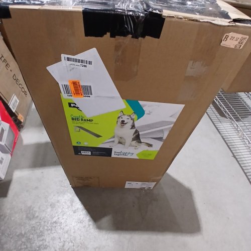PETSAFE COZYUP DURABLE WOODEN PET BED RAMP - 70" X 16" X 25" - WHITE - (MODEL: PTV00-16821) image 4