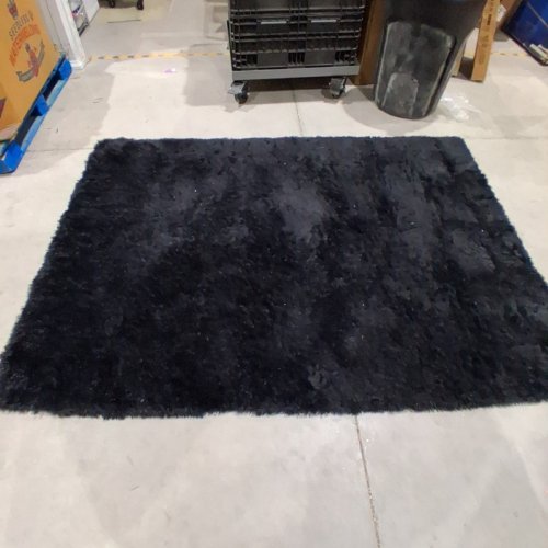 FASHIONWU FLUFFY AREA RUG -9FT X 12FT- NAVY BLUE image 2