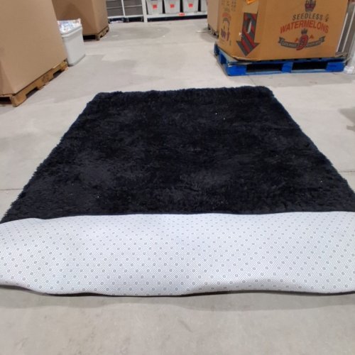 FASHIONWU FLUFFY AREA RUG -9FT X 12FT- NAVY BLUE image 3