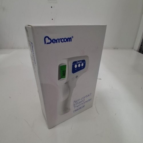 BERRCOM 3-IN-1 CONTACTLESS INFRARED THERMOMETER - WHITE/BLUE (MODEL: JXB-178 ) image 3