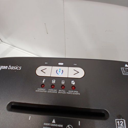 AMAZON BASICS 12 SHEET MICRO-CUT PAPER,CREDIT CARD AND CD SHREDDER - BLACK (MODEL: C218-D) image 2