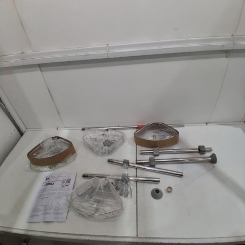 ZENNA HOME SHOWER CADDY 60" - 108" - CHROME (MODEL: E2181STL) image 2