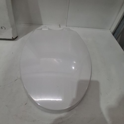 EILLBAR ELONGATED OVAL(OBLONG) TOILET SEAT WITH SOFT CLOSE - 18.5" - WHITE image 2