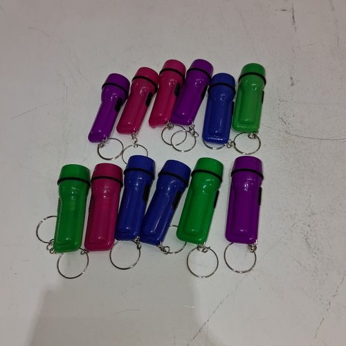12PK PLAYBEES MINI FLASHLIGHT KEYCHAINS - 2" - MULTICOLOR image 3