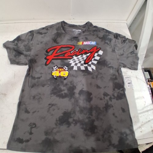 MEN'S NASCAR RACING SHORT SLEEVE T-SHIRT - MEDIUM - GRAY image 2