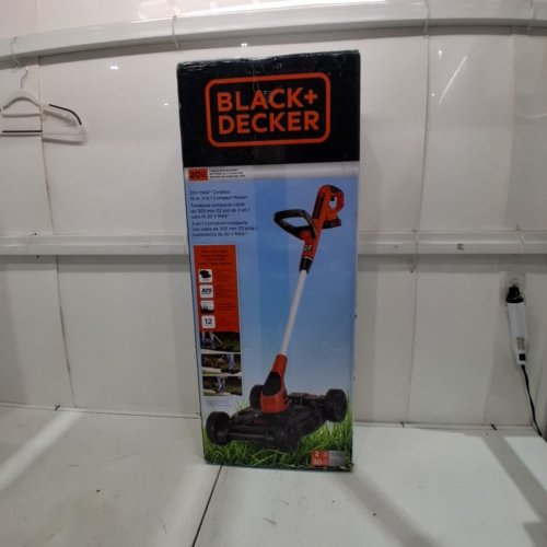 BLACK + DECKER 3-IN-1 CORDLESS LAWN MOWER/EDGER/STRING TRIMMER - 20V - BLACK/ORANGE - (MODEL:‎MTC220) image 5