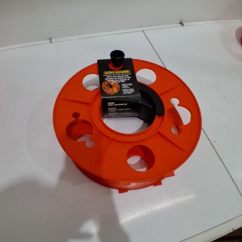 BAYCO CORD STORAGE REEL WITH SPIN HANDLE - 150FT CORD CAPACITY - ORANGE (MODEL: KW-130) image 2