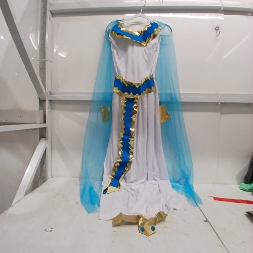 2PC PARTYHOLIC CELESTIAL GODDESS COSTUME - MEDIUM, 8-10 - WHITE, BLUE & GOLD (STYLE: 50182M) image 2
