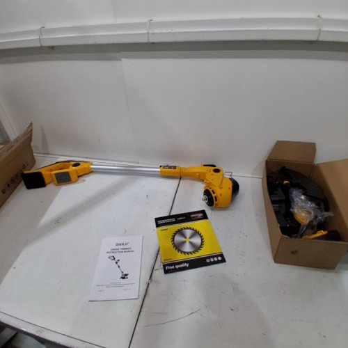 GIVILO WEED WACKER CORDLESS GRASS TRIMMER ELECTRIC WITH TWO BATTERIES - 21 V - YELLOW image 3