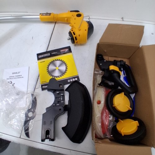 GIVILO WEED WACKER CORDLESS GRASS TRIMMER ELECTRIC WITH TWO BATTERIES - 21 V - YELLOW image 4