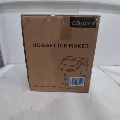 EUHOMY COUNTERTOP ICE MAKER MACHINE WITH HANDLE, BASKET AND SCOOP - MAKES 26LBS PER DAY - BLACK (MODEL: IM-125) image 7