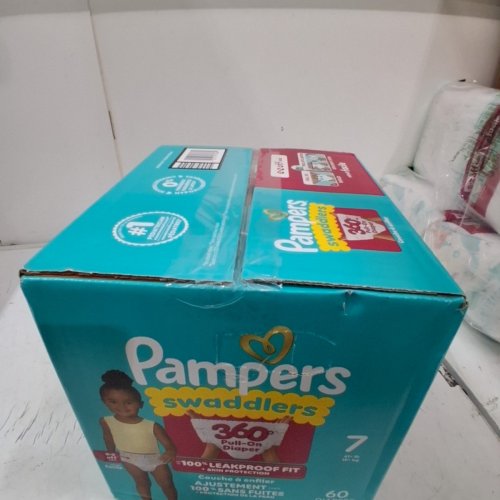 60PK PAMPERS SWADDLERS 100% LEAKPROOF 360 PULL-ON DISPOSABLE DIAPERS - SIZE 7 image 3