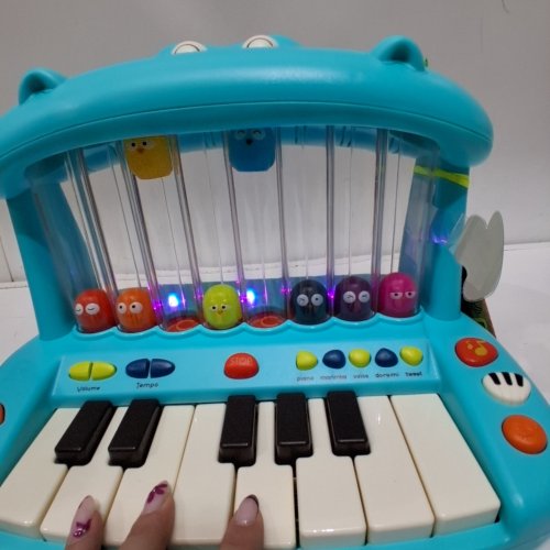 KIDS B TOYS HIPPO POP PLAY PIANO - MULTI COLOR - (MODEL: LB1650Z) image 2