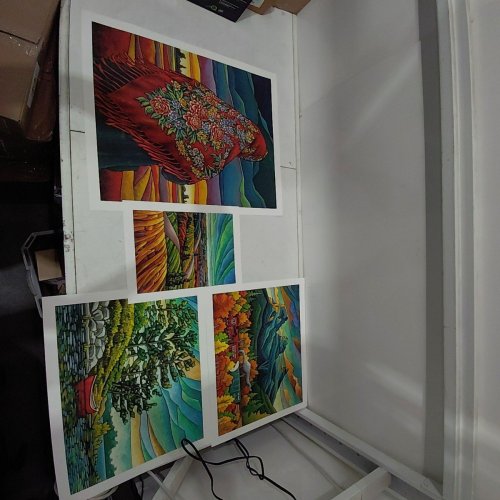 4 ASSORTED RURAL LANDSCAPE ART PRINTS ON CARDSTOCK FROM VARIOUS ARTISTS - MULTICOLOR image 2
