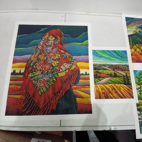 4 ASSORTED RURAL LANDSCAPE ART PRINTS ON CARDSTOCK FROM VARIOUS ARTISTS - MULTICOLOR image 4