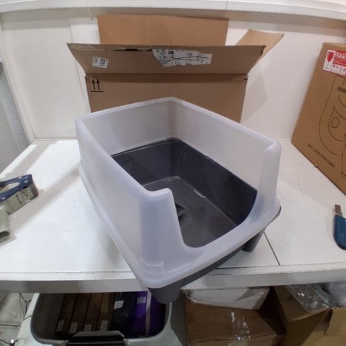 LITTER GENIE CAT LITTER BOX WITH SHIELD AND SCOOP- GREY (MODEL:500423) image 2