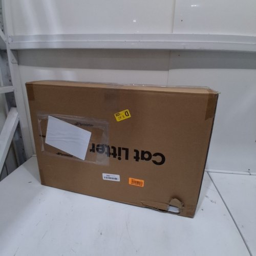 ELLENPENT STAINLESS STEEL CAT LITTER BOX WITH LID - XL - 36L - WHITE (MODEL: CH-ICB010) image 3