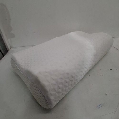ERGONOMIC MEMORY FOAM NECK PILLOW - 24" X 14" - WHITE image 2
