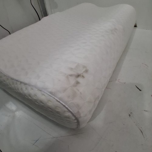 ERGONOMIC MEMORY FOAM NECK PILLOW - 24" X 14" - WHITE image 3