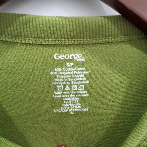 MEN'S GEORGE LONG SLEEVE CREWNECK SWEATSHIRT - SMALL - OLIVE GREEN (STYLE: GRF61342MN) image 3