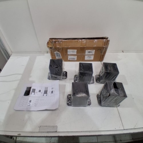 5PK TROPTOLKY 4X4 INNER PAVILION DECK RAILING SUPPORT DECK BASE PLATE - 3.6" X 3.6" - BLACK image 3
