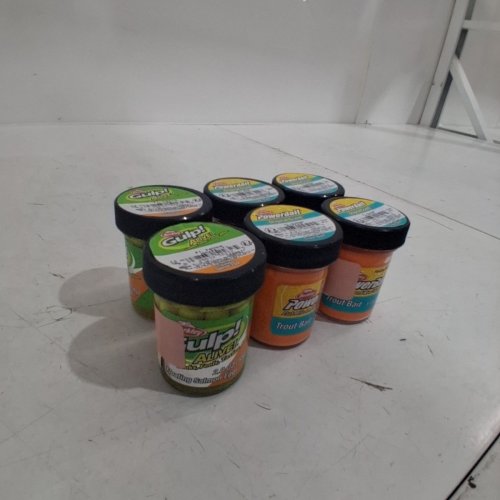 6 ASSORTED BERKLEY FISHING BAIT - 2 OZ / 1.75 OZ - SCENTED - YELLOW / ORANGE image 3