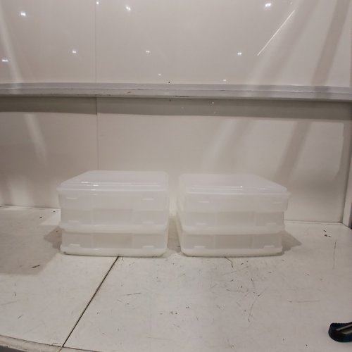 6PK IRIS PLASTIC PORTABLE PROJECT STORAGE CASES WITH SNAP-TIGHT CLOSURE LATCH - 13" X 12" X 3" (MODEL: PJC/LPC-300) image 2