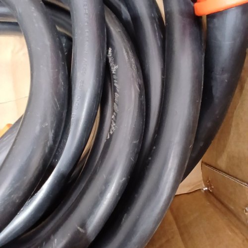 VEVOR Heavy Duty WELDING EXTENSION power CORD with LED Indicator Handle - male to female connector - 30AMP - 250V - 25FT - orange/black image 5