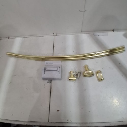 ADJUSTABLE CURVED SHOWER CURTAIN ROD - 48" - 72" - GOLD image 2