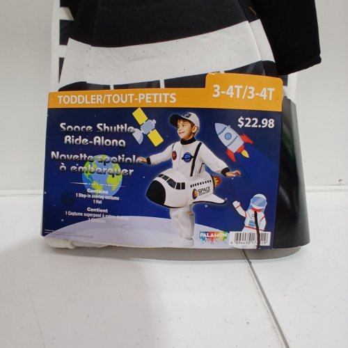 2PC SPACE SHUTTLE RIDE-ALONG COSTUME SET - 3T-4T - WHITE AND BLACK (STYLE:10517) image 2