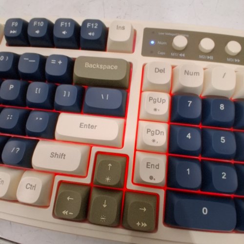 AULA 99 KEYS MEMBRANE COMPUTER KEYBOARDS WITH NUMBER PAD - BLUE GREY (MODEL:S99) image 3